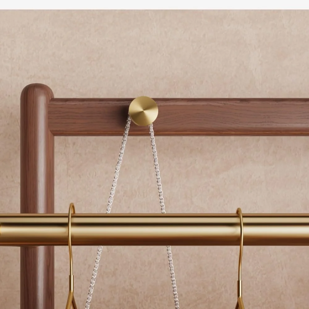 رخت آویز ایستاده چوبی جامد، مناسب اتاق خواب، کنار تخت و میز، قفسه لباس چند منظوره قابل جابجایی رخت آویز ایستاده چوبی جامد، مناسب اتاق خواب، کنار تخت و میز، قفسه لباس چند منظوره قابل جابجایی