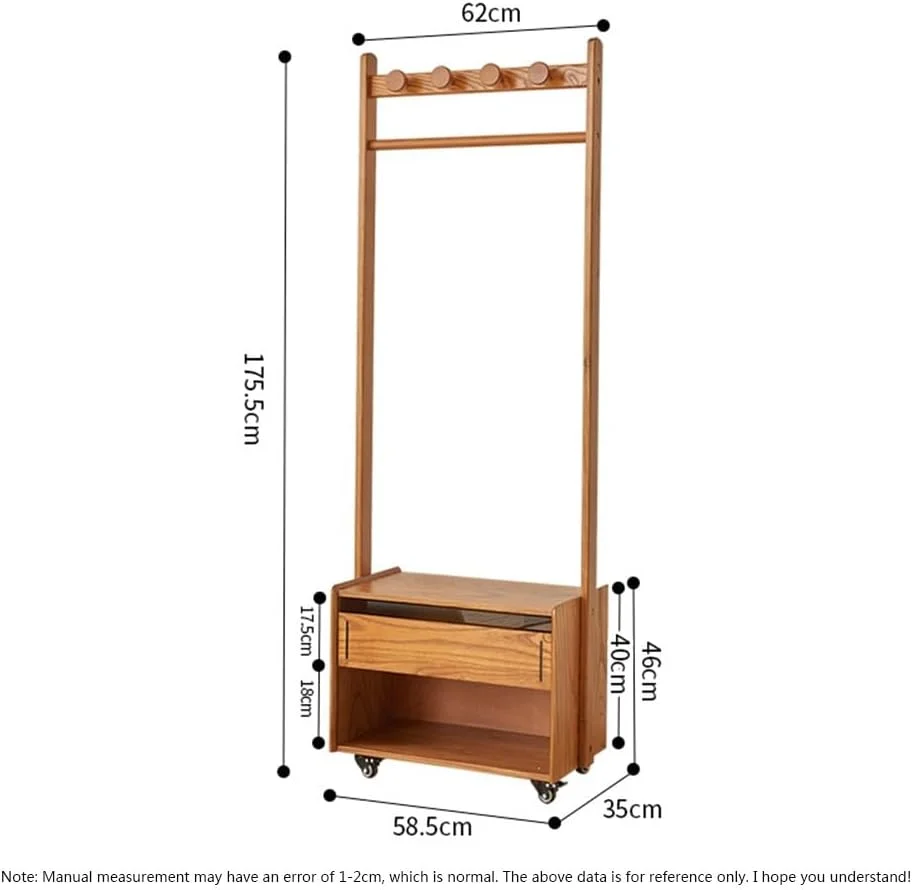 رخت آویز ایستاده چوبی جامد کنار تخت، قفسه لباس، کمد نگهداری، رخت آویز اتاق خواب، قفسه لباس یکپارچه و قفسه نگهداری لباس قابل جابجایی