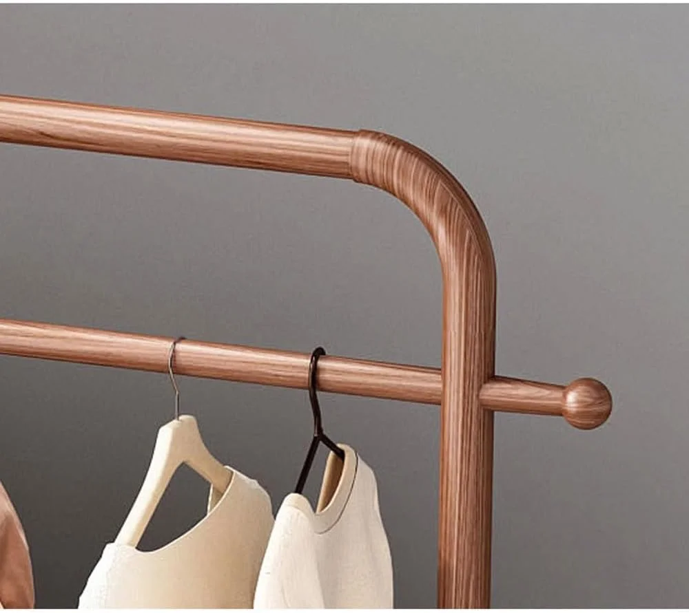 جالباسی ایستاده چوبی محکم، مناسب برای ورودی منزل، اتاق نشیمن و نگهداری لباس (رنگ گردویی، کوچک) جالباسی ایستاده چوبی محکم، مناسب برای ورودی منزل، اتاق نشیمن و نگهداری لباس (رنگ گردویی، کوچک)