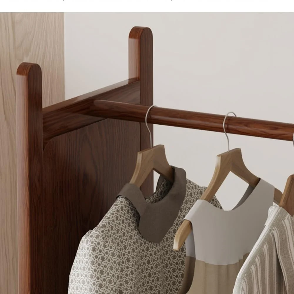 جالباسی ایستاده چوبی با طراحی چینی، مناسب برای نگهداری لباس، دارای کشو و چوب لباسی چند منظوره جالباسی ایستاده چوبی با طراحی چینی، مناسب برای نگهداری لباس، دارای کشو و چوب لباسی چند منظوره