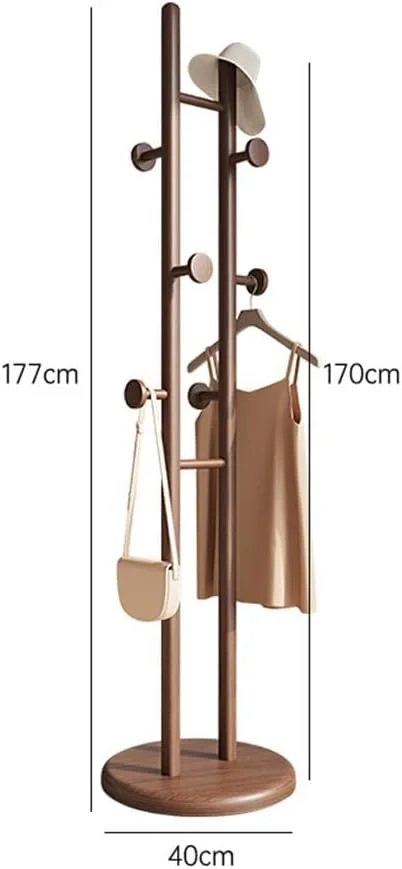 چوب لباسی ایستاده طرح جدید چینی، چوب لباسی چوبی محکم، مناسب اتاق خواب، آویزهای عمودی ضخیم، چوب لباسی ساده خانگی چوب لباسی ایستاده طرح جدید چینی، چوب لباسی چوبی محکم، مناسب اتاق خواب، آویزهای عمودی ضخیم، چوب لباسی ساده خانگی