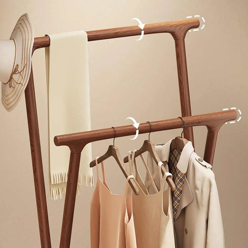 جالباسی ایستاده چوبی به سبک چینی جدید، چوب جامد، آویز لباس، مناسب برای منزل، اتاق نشیمن ساده، قفسه لباس اتاق خواب جالباسی ایستاده چوبی به سبک چینی جدید، چوب جامد، آویز لباس، مناسب برای منزل، اتاق نشیمن ساده، قفسه لباس اتاق خواب