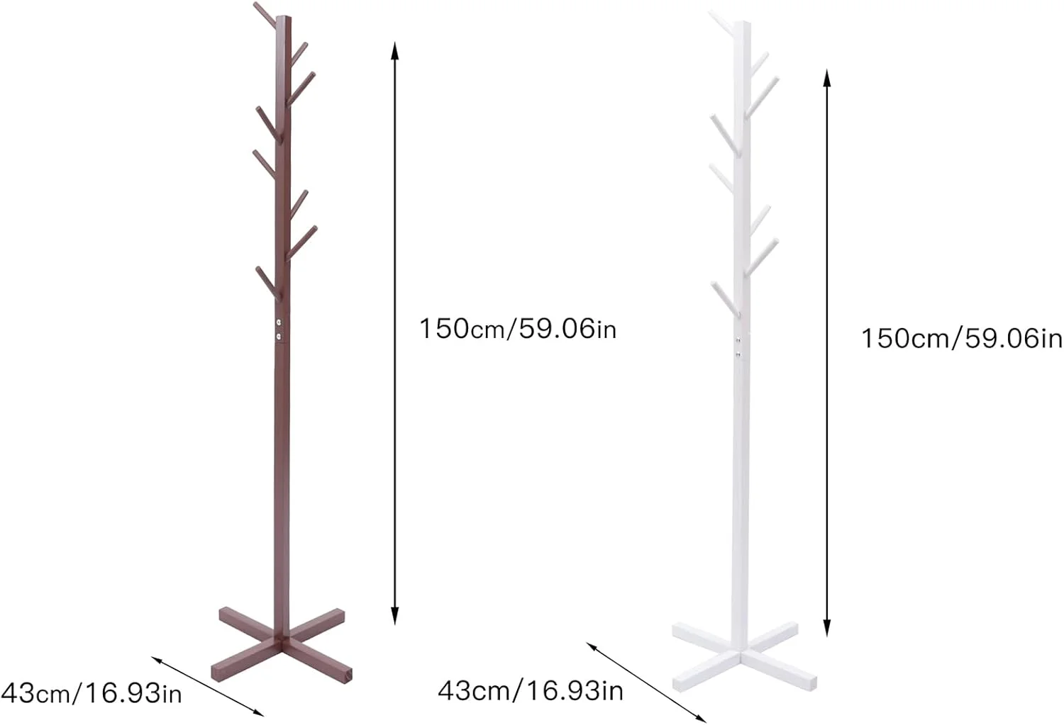 جالباسی چوبی کاج با 8 آویز، جالباسی مدرن طرح درختی برای اتاق نشیمن و اتاق خواب (طبیعی) جالباسی چوبی کاج با 8 آویز، جالباسی مدرن طرح درختی برای اتاق نشیمن و اتاق خواب (طبیعی)