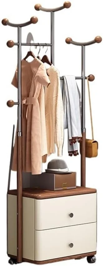 رخت آویز ایستاده، مناسب برای منزل، اتاق نشیمن، آویز لباس، دارای کشو، چوب لباسی چوبی، کمد ذخیره سازی (بزرگ) رخت آویز ایستاده، مناسب برای منزل، اتاق نشیمن، آویز لباس، دارای کشو، چوب لباسی چوبی، کمد ذخیره سازی (بزرگ)