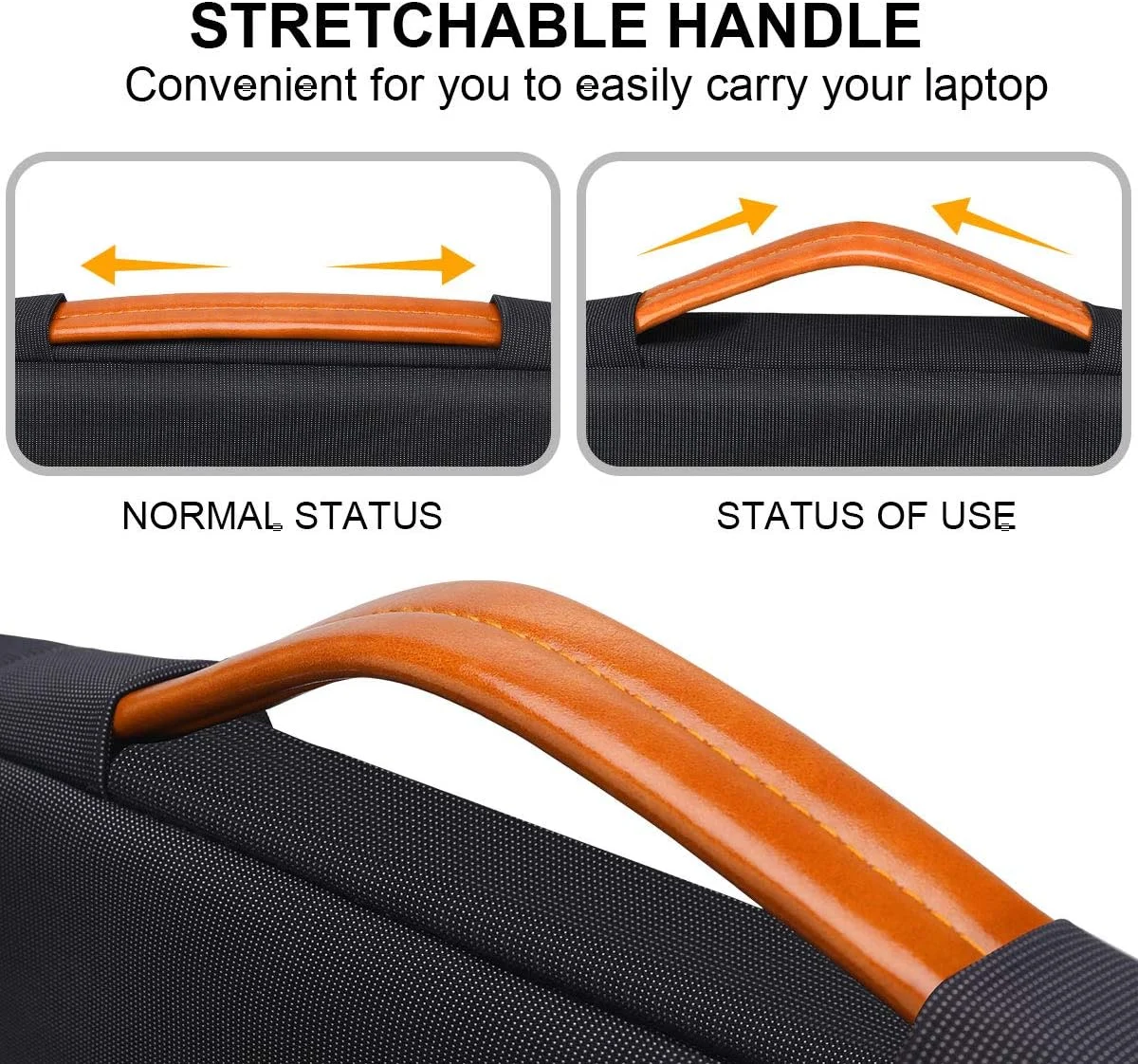 کیف محافظ 360 درجه لپ تاپ 14 اینچی Lacdo، کیف قابل حمل برای HP EliteBook 840، Pavilion X360 / Lenovo IdeaPad، ThinkPad/ASUS ZenBook، VivoBook/Dell Inspiron، Latitude/Acer Notebook، مشکی