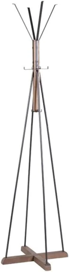 رخت آویز ایستاده از جنس استیل ضد زنگ با 8 آویز، قفسه ذخیره سازی لباس مدرن و شیک برای اتاق خواب و اتاق نشیمن رخت آویز ایستاده از جنس استیل ضد زنگ با 8 آویز، قفسه ذخیره سازی لباس مدرن و شیک برای اتاق خواب و اتاق نشیمن