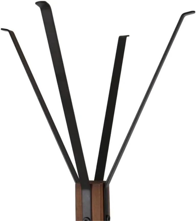 رخت آویز ایستاده از جنس استیل ضد زنگ با 8 آویز، قفسه ذخیره سازی لباس مدرن و شیک برای اتاق خواب و اتاق نشیمن