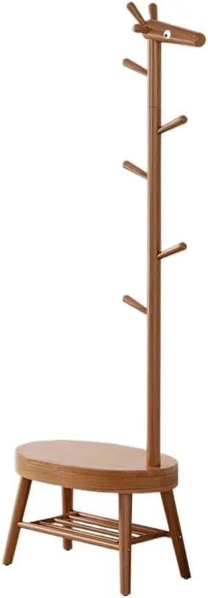 رخت آویز ایستاده چوبی، رخت آویز طرح گوزن، مناسب اتاق خواب، اتاق نشیمن، قفسه نگهداری لباس، میز کنار تخت خلاقانه (گردویی، کوچک) رخت آویز ایستاده چوبی، رخت آویز طرح گوزن، مناسب اتاق خواب، اتاق نشیمن، قفسه نگهداری لباس، میز کنار تخت خلاقانه (گردویی، کوچک)