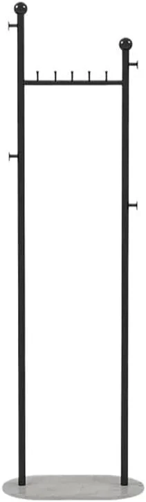 رخت آویز ایستاده فلزی، مناسب برای آویزان کردن کت، کلاه، شال، کیف و سایر لوازم (مشکی)