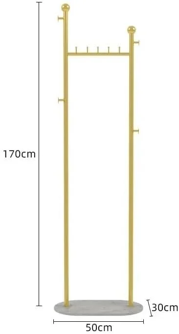 رخت آویز ایستاده فلزی، مناسب برای آویزان کردن کت، کلاه، شال، کیف و سایر لوازم (مشکی)