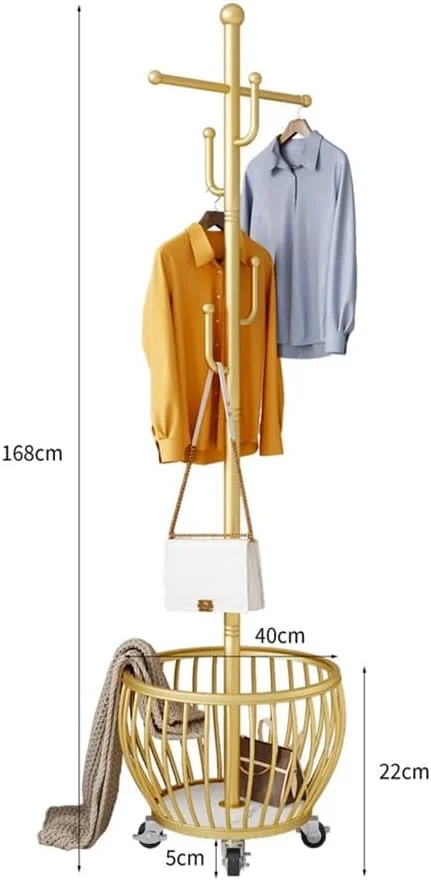 جالباسی ایستاده، مناسب اتاق خواب، آویز لباس خانگی، جالباسی عمودی ساده، قفسه لباس، قفسه کیف اتاق نشیمن (سفید)