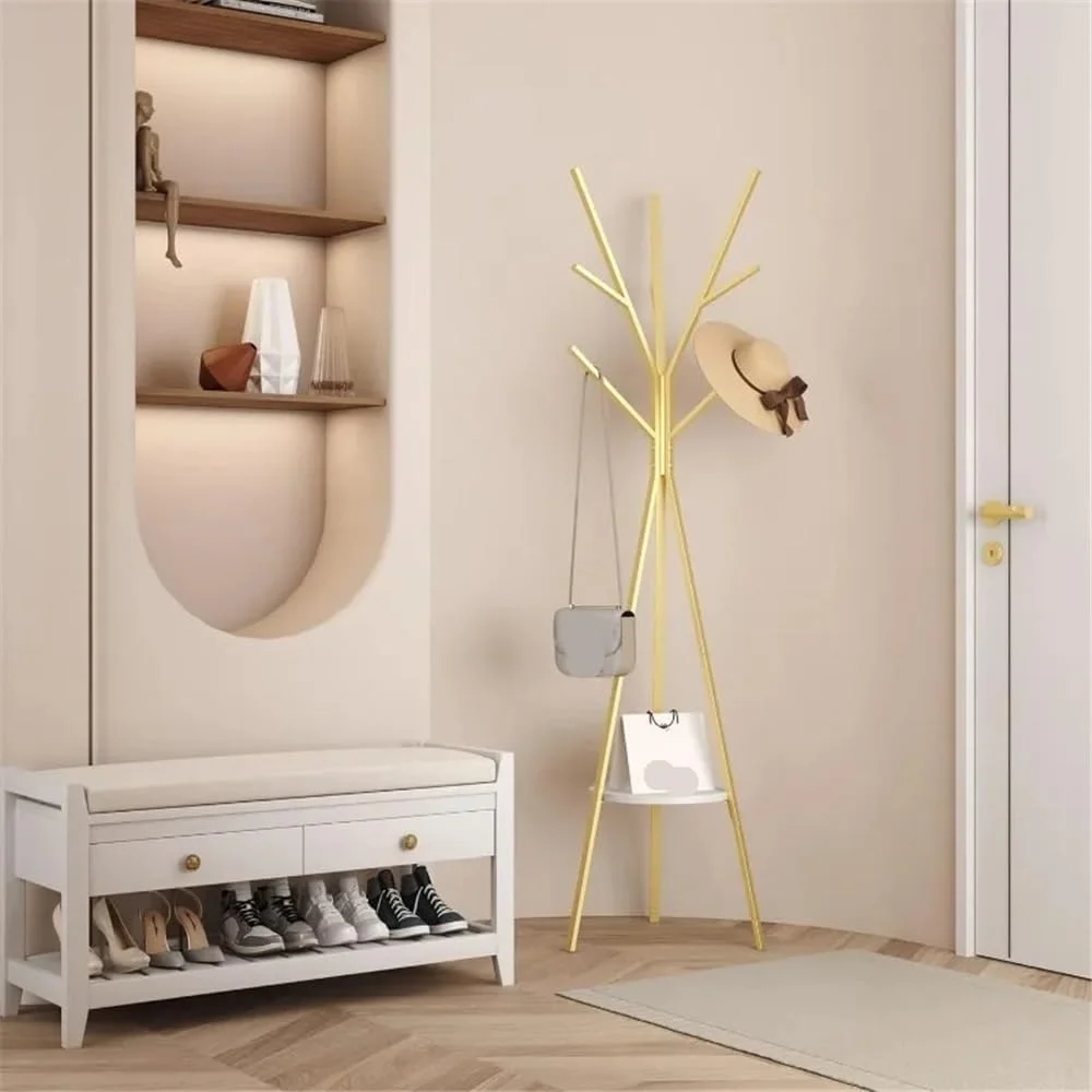 جالباسی فلزی ایستاده برای نمایش کلاه و نگهداری لباس با 9 آویز برای لباس، کلاه و کیف دستی (خاکستری) جالباسی فلزی ایستاده برای نمایش کلاه و نگهداری لباس با 9 آویز برای لباس، کلاه و کیف دستی (خاکستری)