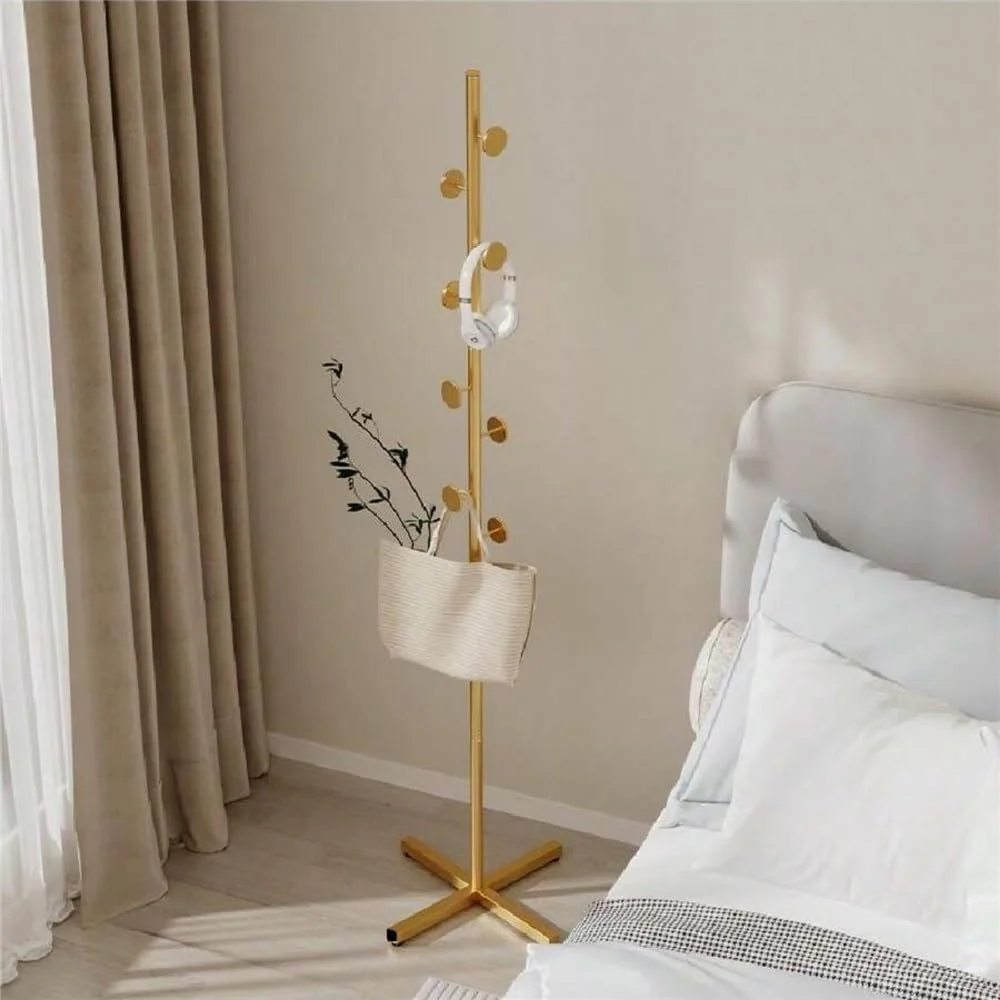 رخت آویز ایستاده مدرن مناسب اتاق خواب و نشیمن، رخت آویز لباس و قفسه کت (مشکی) رخت آویز ایستاده مدرن مناسب اتاق خواب و نشیمن، رخت آویز لباس و قفسه کت (مشکی)