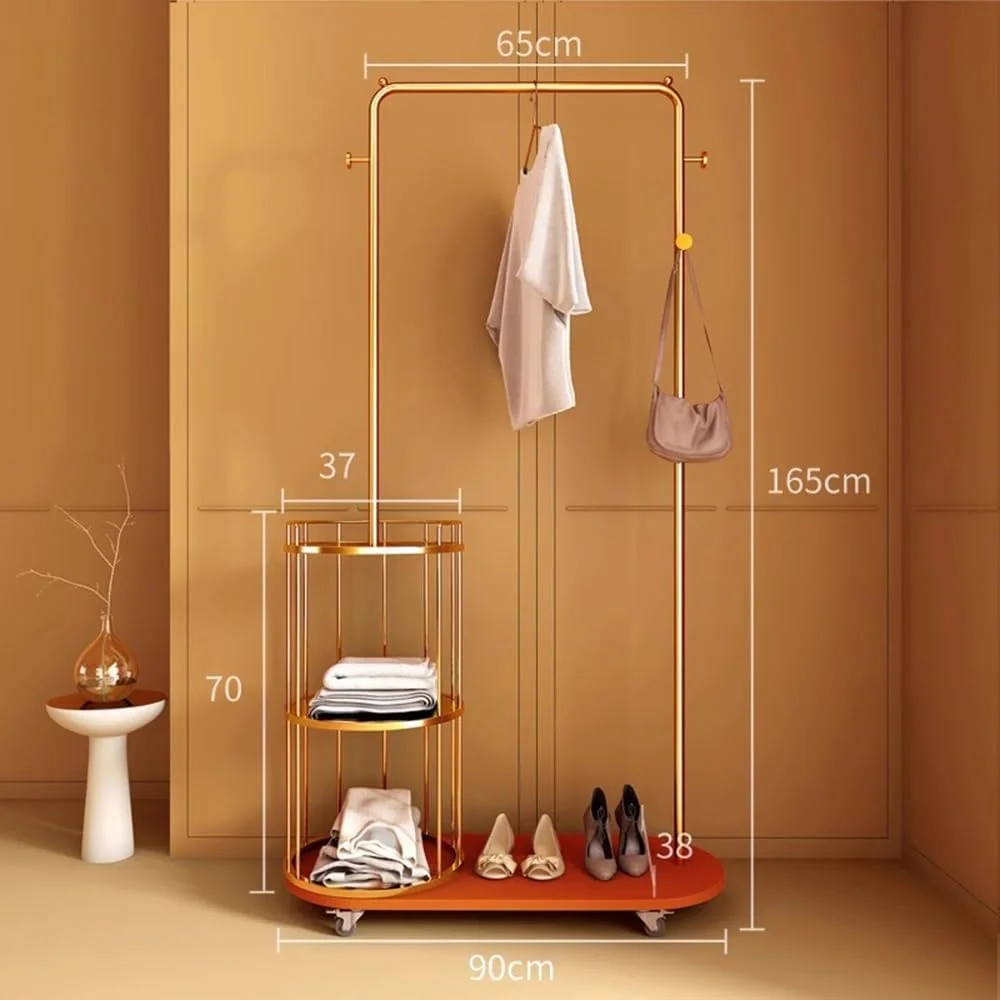 رخت آویز، قفسه لباس، قفسه نگهداری زمینی اتاق خواب، رخت آویز کنار تخت، رخت آویز مدرن متحرک ایستاده (سفید+نارنجی) رخت آویز، قفسه لباس، قفسه نگهداری زمینی اتاق خواب، رخت آویز کنار تخت، رخت آویز مدرن متحرک ایستاده (سفید+نارنجی)