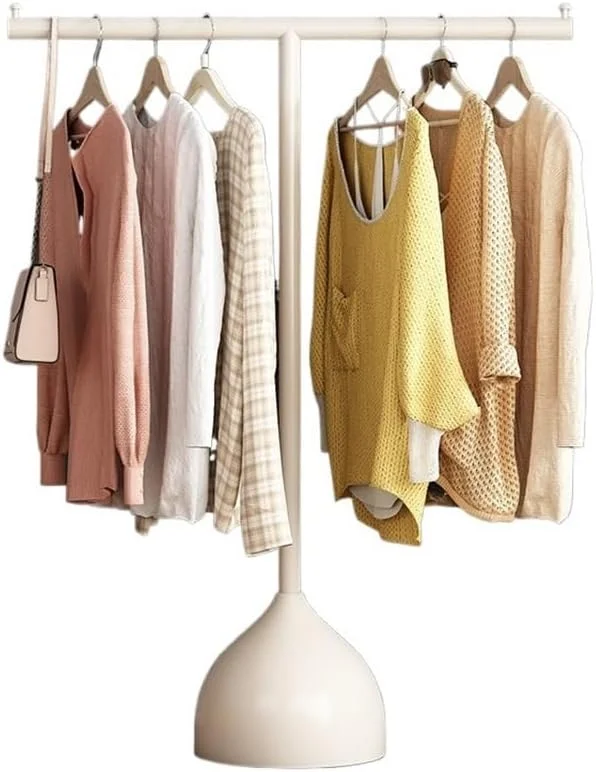 رخت آویز، مناسب اتاق خواب، چوب لباسی ایستاده، رخت آویز خانگی، رخت آویز کنار تخت (سفید، متوسط)