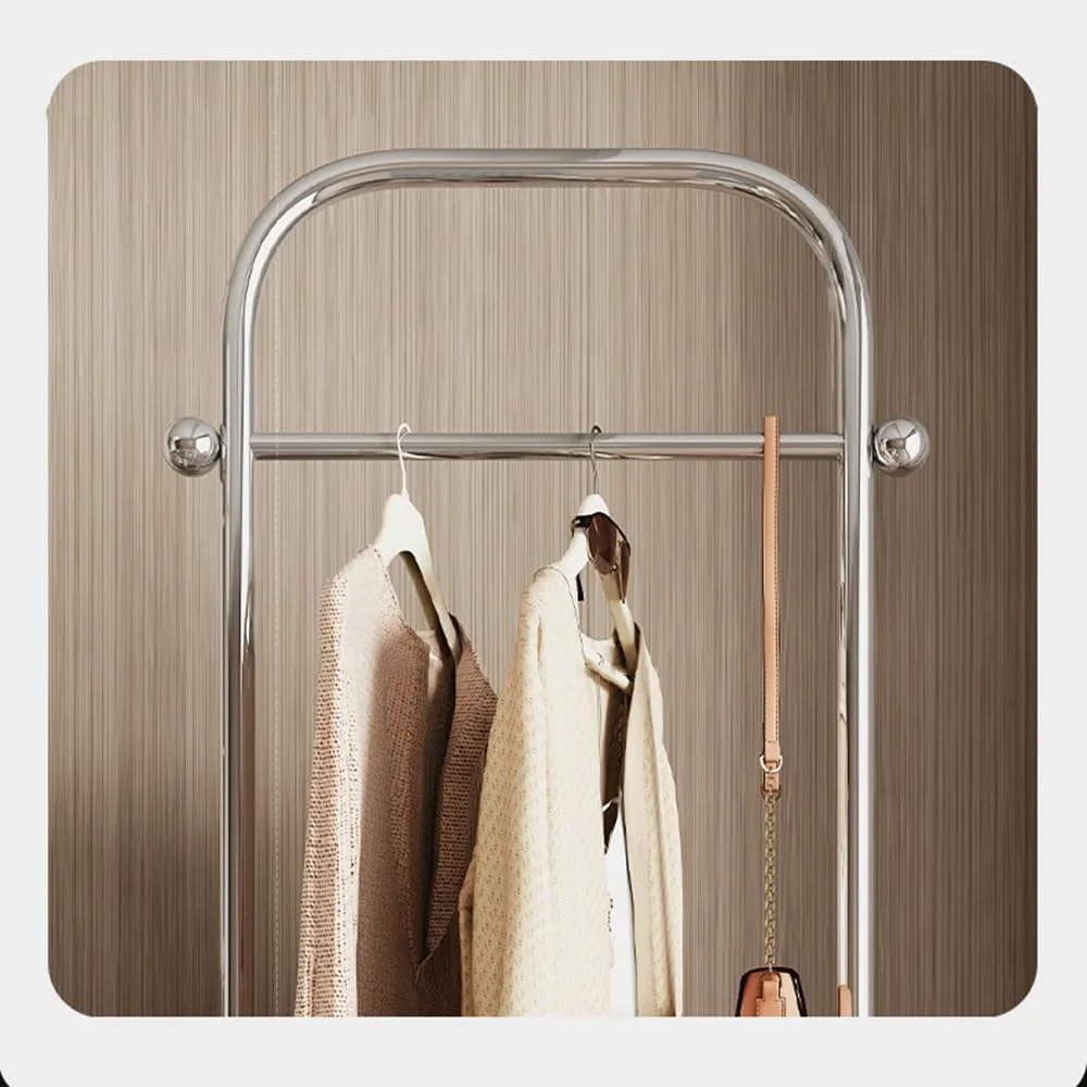 رخت آویز، مناسب اتاق خواب، میز کنار تخت، چوب لباسی متحرک ایستاده، قفسه کیف و وسیله کنار تخت مناسب اتاق نشیمن (سفید کرمی)