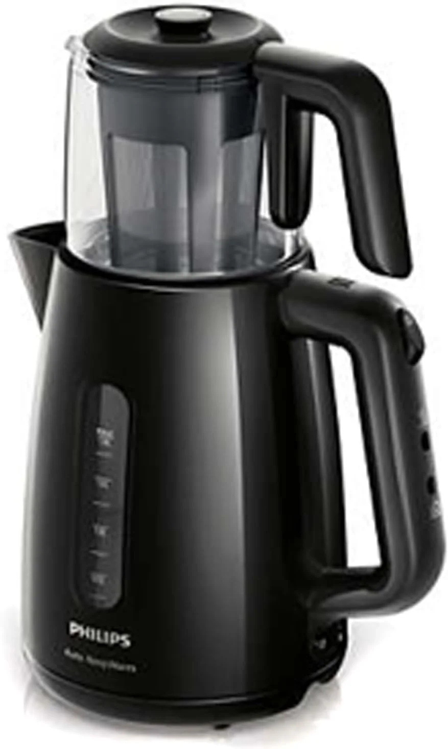 چای ساز فیلیپس مدل HD7301/00، ظرفیت 1.9 لیتر، پایه چرخان 360 درجه، سیم جمع کن، مشکی