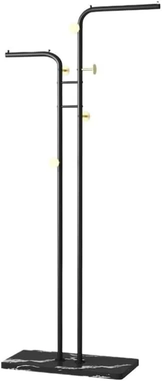 جالباسی ایستاده فلزی، آویز لباس و کلاه دو قطبی با پنج چنگک برای کمد، اتاق خواب، ورودی و اتاق نشیمن