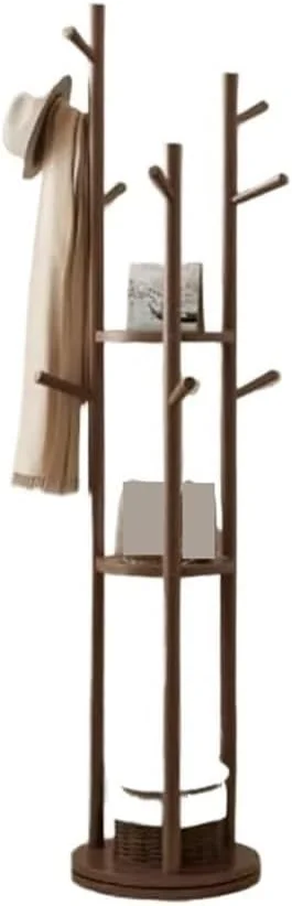 جالباسی ایستاده چوبی با قفسه های گردان، دارای ۳ طبقه و ۹ آویز برای اتاق خواب، راهرو، ورودی و دفتر کار