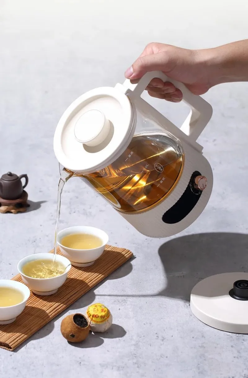 کتری برقی کوچک، چای ساز بخارپاش کتری شیشه ای با فیلتر دم کننده چای، کتری چای 1.2 لیتری برای خانه و محل کار کتری برقی کوچک، چای ساز بخارپاش کتری شیشه ای با فیلتر دم کننده چای، کتری چای 1.2 لیتری برای خانه و محل کار