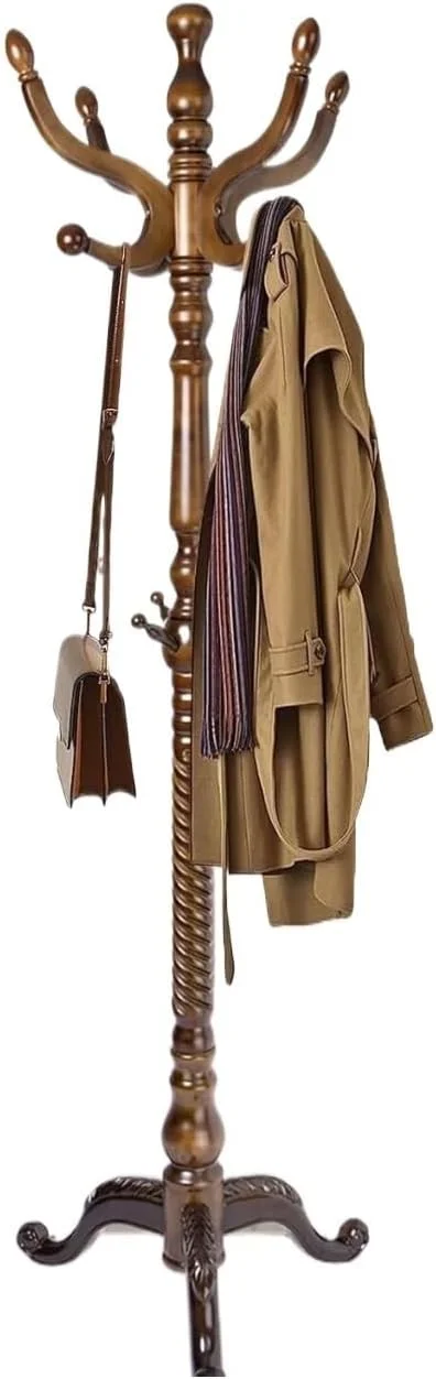 رخت آویز ایستاده خانگی با ۱۱ آویز، جالباسی ورودی، رخت آویز با ارتفاع قابل تنظیم