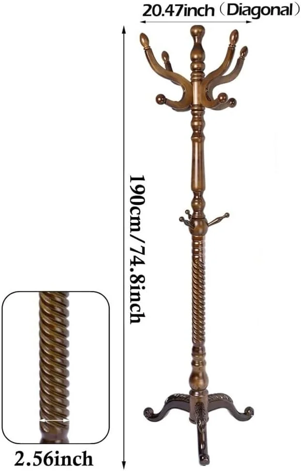 رخت آویز ایستاده خانگی با ۱۱ آویز، جالباسی ورودی، رخت آویز با ارتفاع قابل تنظیم رخت آویز ایستاده خانگی با ۱۱ آویز، جالباسی ورودی، رخت آویز با ارتفاع قابل تنظیم