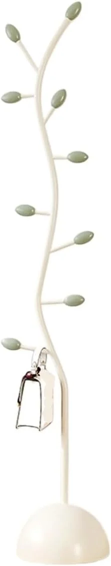 جالباسی ایستاده طرح درختی با ۹ آویز، مناسب برای ورودی منزل، راهرو، اتاق خواب، گوشه (سفید)