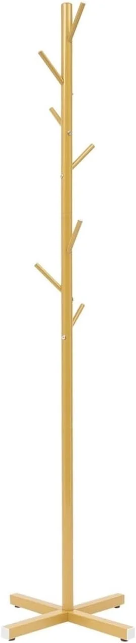 جالباسی ایستاده مدرن با 7 میله آویز، مناسب برای آویزان کردن کیف، لباس، چتر و کلاه