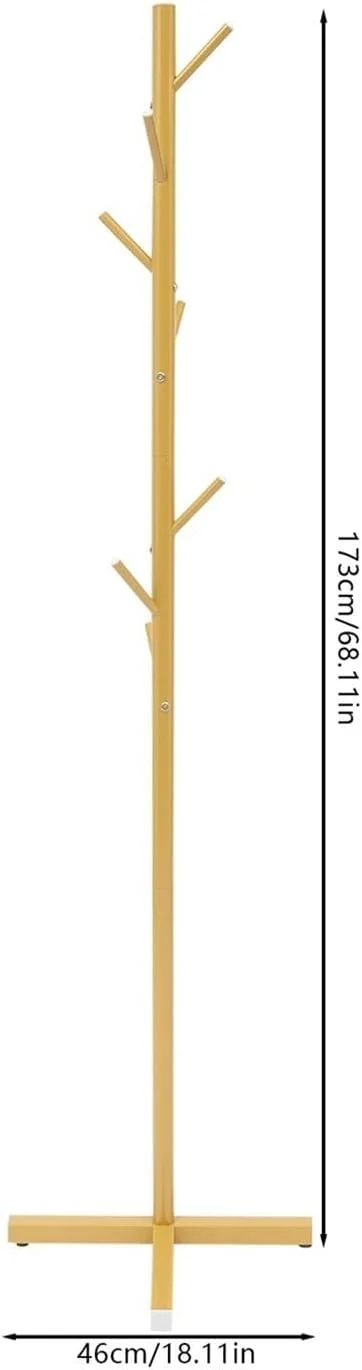جالباسی ایستاده مدرن با 7 میله آویز، مناسب برای آویزان کردن کیف، لباس، چتر و کلاه