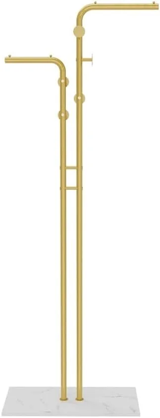 جالباسی ایستاده فلزی طرح درختی با پایه مرمر برای کت، شال، کیف دستی