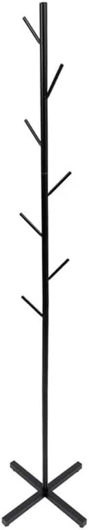 رخت آویز ایستاده طرح درخت، رخت آویز مستقل از جنس آهن کربنی با 7 آویز برای نگهداری لباس های خانواده