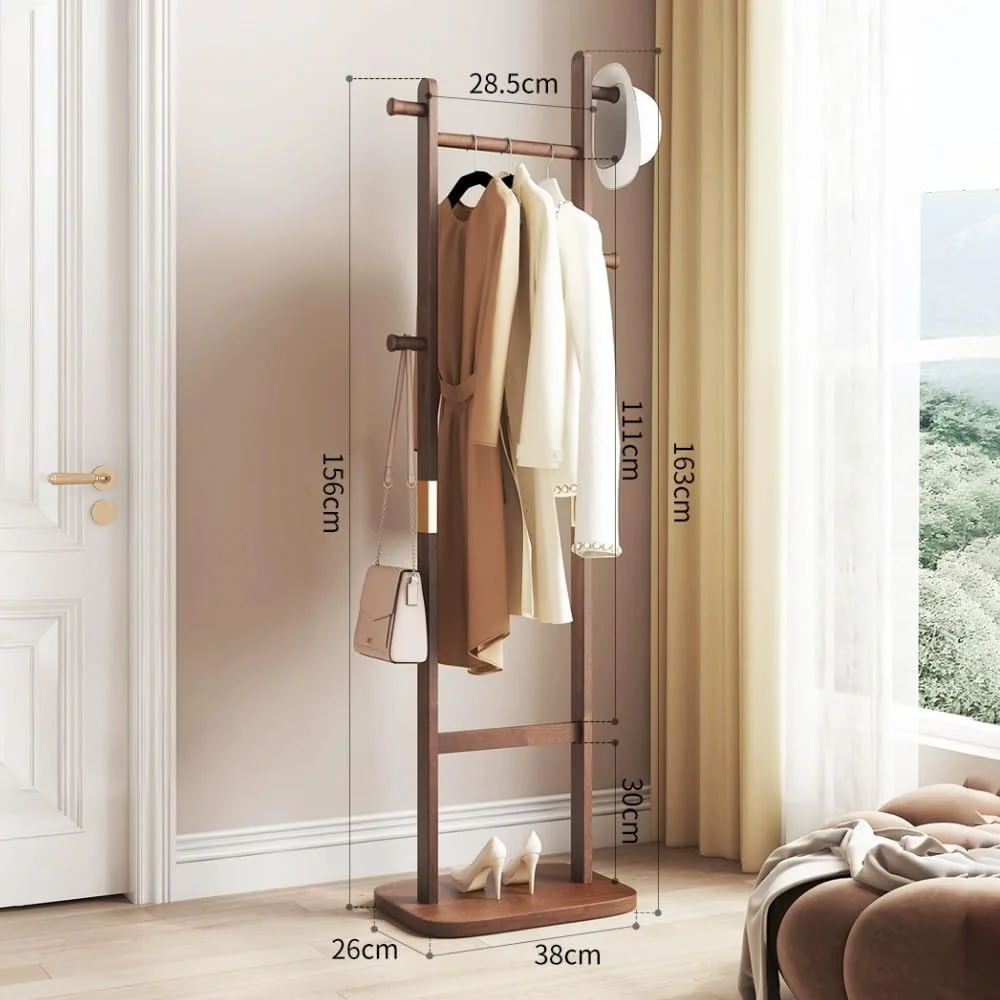 رخت آویز ایستاده چوبی گوشه ای برای اتاق خواب و اتاق نشیمن (سفید) رخت آویز ایستاده چوبی گوشه ای برای اتاق خواب و اتاق نشیمن (سفید)