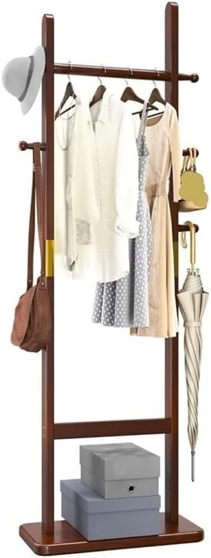 چوب لباسی ایستاده کوچک با پایه محکم برای آویزان کردن کیف، لباس و کلاه