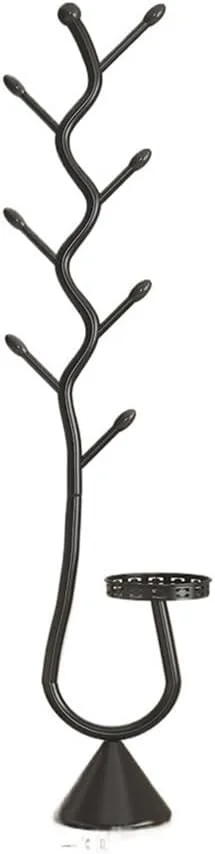 رخت آویز ایستاده با 6 آویز برای آویزان کردن کلاه، مناسب برای ورودی، اتاق خواب، راهرو و دفتر (مشکی) رخت آویز ایستاده با 6 آویز برای آویزان کردن کلاه، مناسب برای ورودی، اتاق خواب، راهرو و دفتر (مشکی)