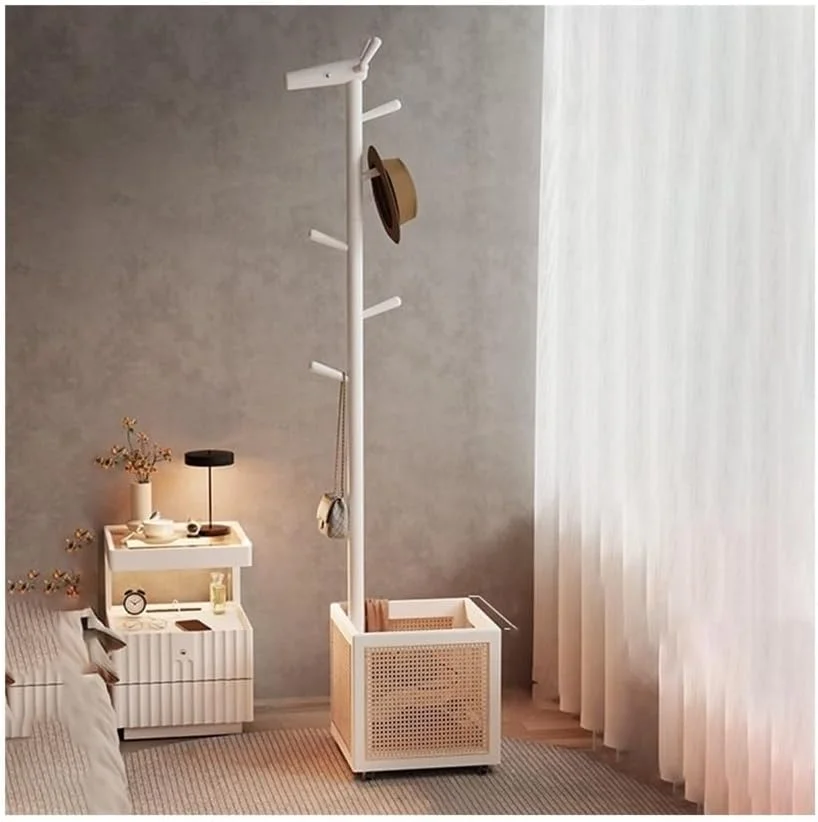 رخت آویز چوبی محکم، آویز لباس ایستاده طرح گوزن، مناسب اتاق خواب و نشیمن، سبد لباس کنار تخت، رخت آویز متحرک ایستاده (سفید) رخت آویز چوبی محکم، آویز لباس ایستاده طرح گوزن، مناسب اتاق خواب و نشیمن، سبد لباس کنار تخت، رخت آویز متحرک ایستاده (سفید)