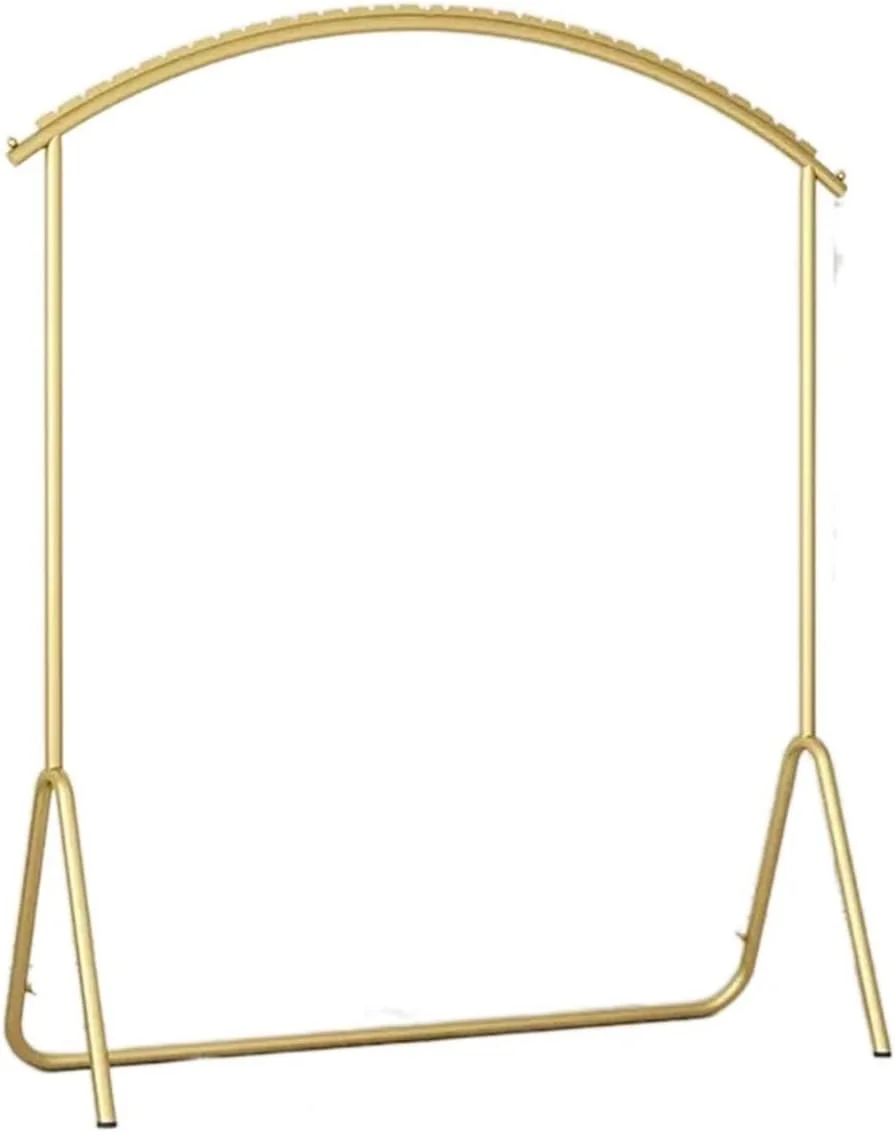 رخت آویز ایستاده، مناسب برای اتاق خواب، راهرو و بالکن (طلایی، بزرگ)