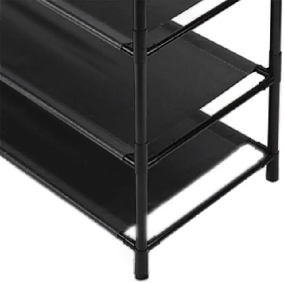 جالباسی ایستاده فلزی با آویز، مناسب برای ورودی منزل، اتاق خواب و آویزان کردن لباس (مشکی)