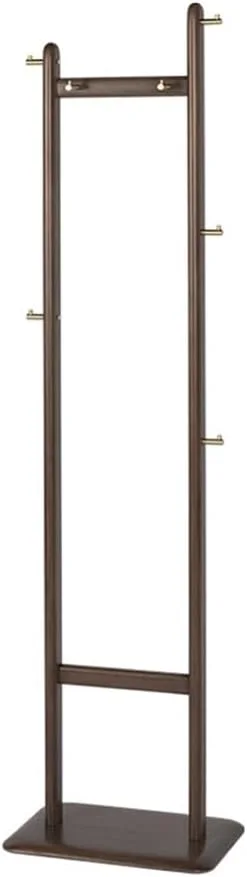 چوب لباسی ایستاده چوبی از جنس چوب جامد گیلاس و گردوی سیاه برای اتاق خواب کنار تخت، قفسه کت کوچک برای آپارتمان (گردوی سیاه)