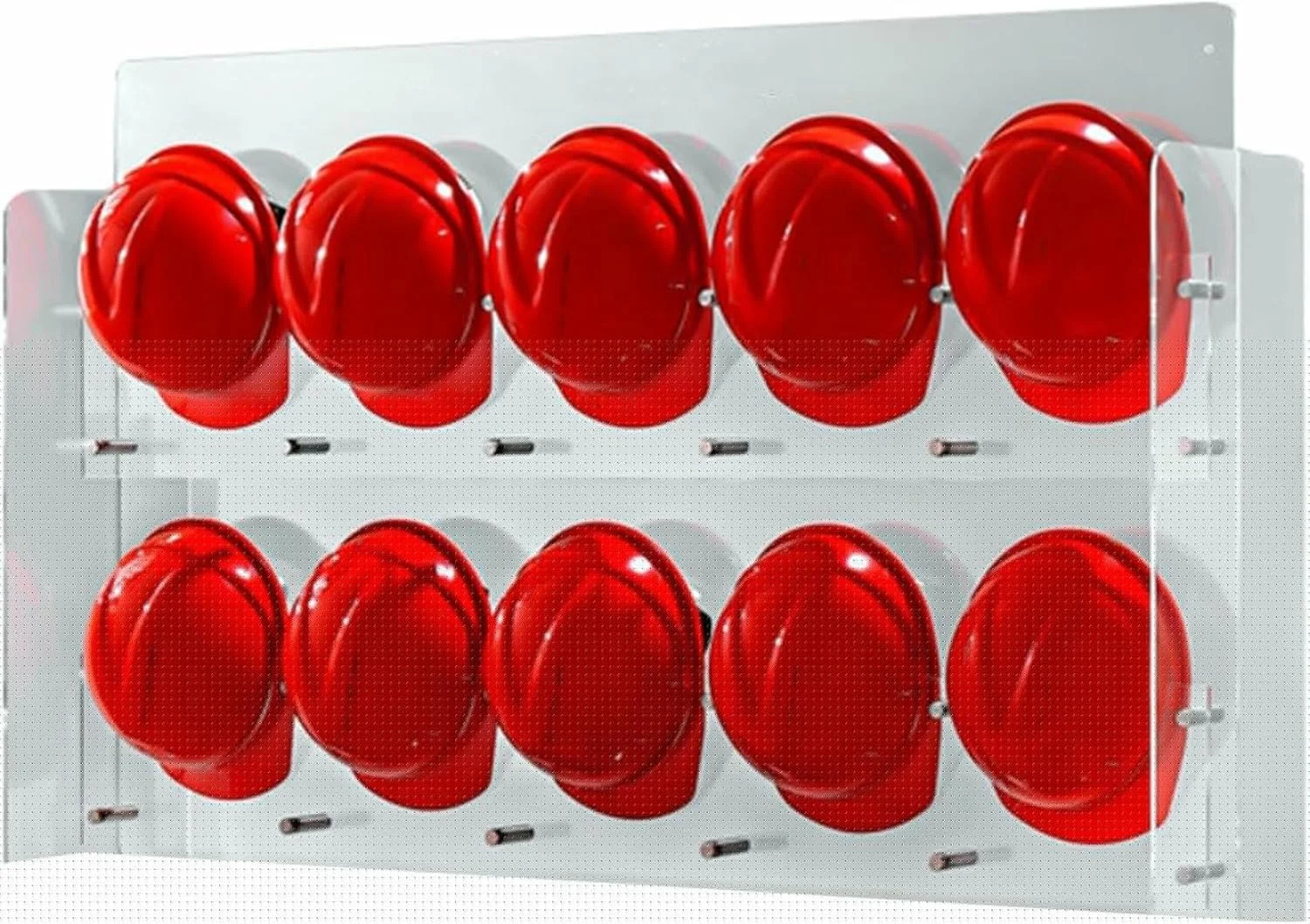 نگهدارنده کلاه ایمنی آکریلیک، قلاب های دیواری کلاه، قفسه نمایش کلاه ایمنی شفاف، سازمان دهنده نگهدارنده کلاه ساختمانی