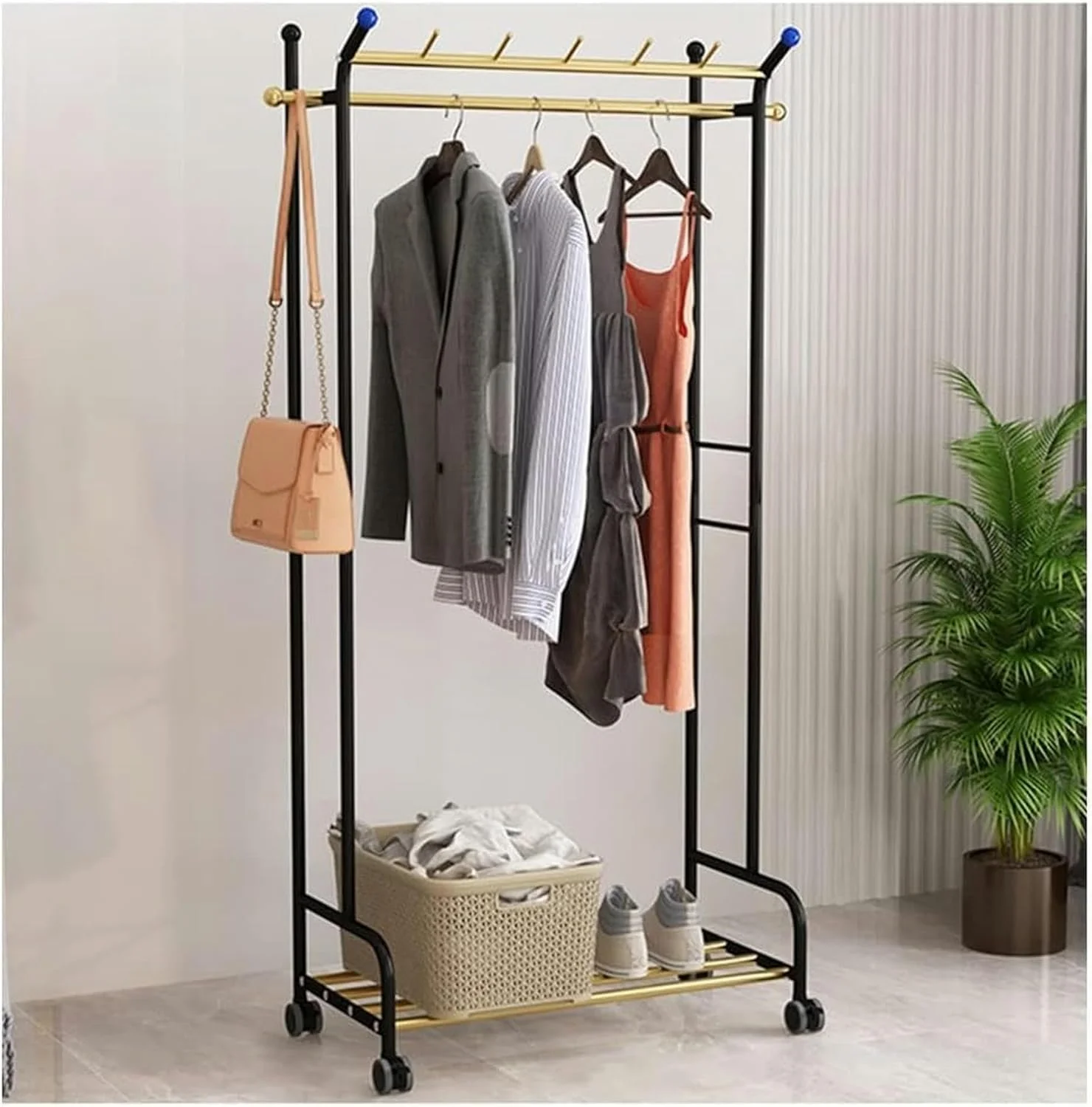 رخت آویز، جاکفشی، چوب لباسی، چوب لباسی بزرگ، چوب لباسی فلزی، رخت آویز فلزی با میله بالایی و جاکفشی، فضای ذخیره سازی بزرگ