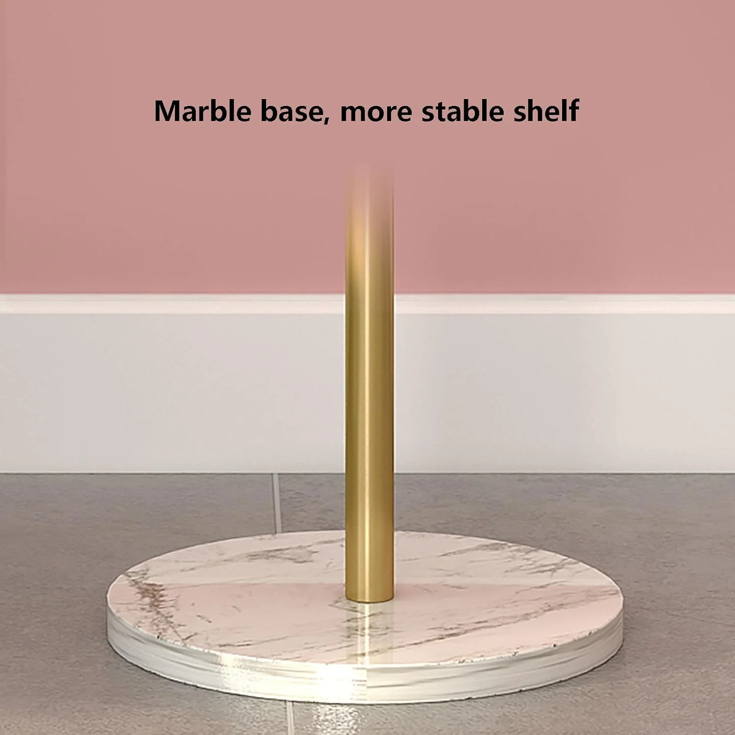 رخت آویز ایستاده با 6 آویز، جالباسی فلزی برای کت، کیف، شال، چتر، مناسب راهرو، اتاق خواب، اتاق نشیمن (دیسک گرد، سفید+سفید)