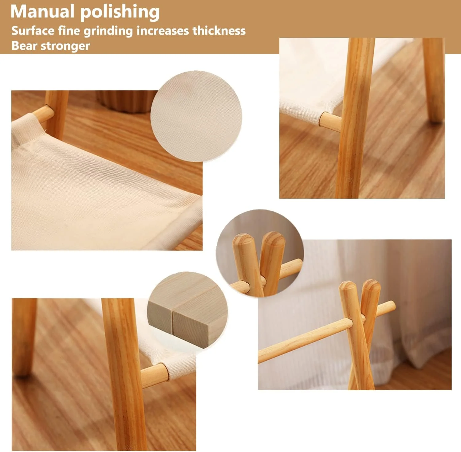 رگال لباس سگ SKADE، رگال لباس حیوانات خانگی، رگال لباس چوبی حیوانات خانگی، رگال لباس عروسک، ارگنایزر لباس کودک و نوزاد، آویز لباس، استوریج لباس برای سگ، گربه و عروسک (75x30x80 سانتی متر)