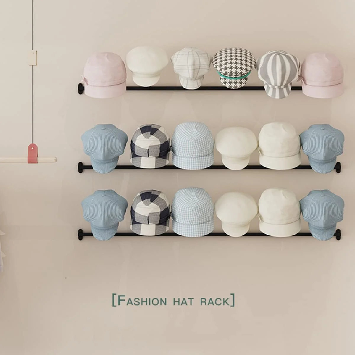 جای کلاه، 3 عدد آویز کلاه کابویی، آویز کلاه دیواری، نگهدارنده کلاه فلزی برای سازماندهی و دکور اتاق