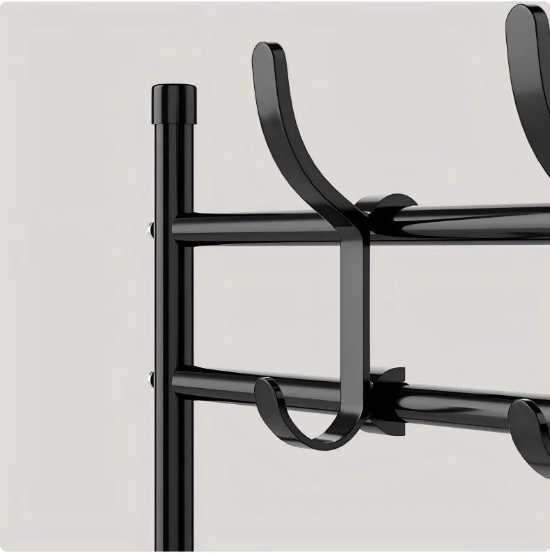 جالباسی ایستاده 5 طبقه DAYONG، قفسه کفش چند منظوره، جالباسی و قفسه کفش خانگی، قفسه ذخیره سازی با 8 آویز برای راهروها، ورودی ها، اتاق خواب، دفتر کار (مشکی)