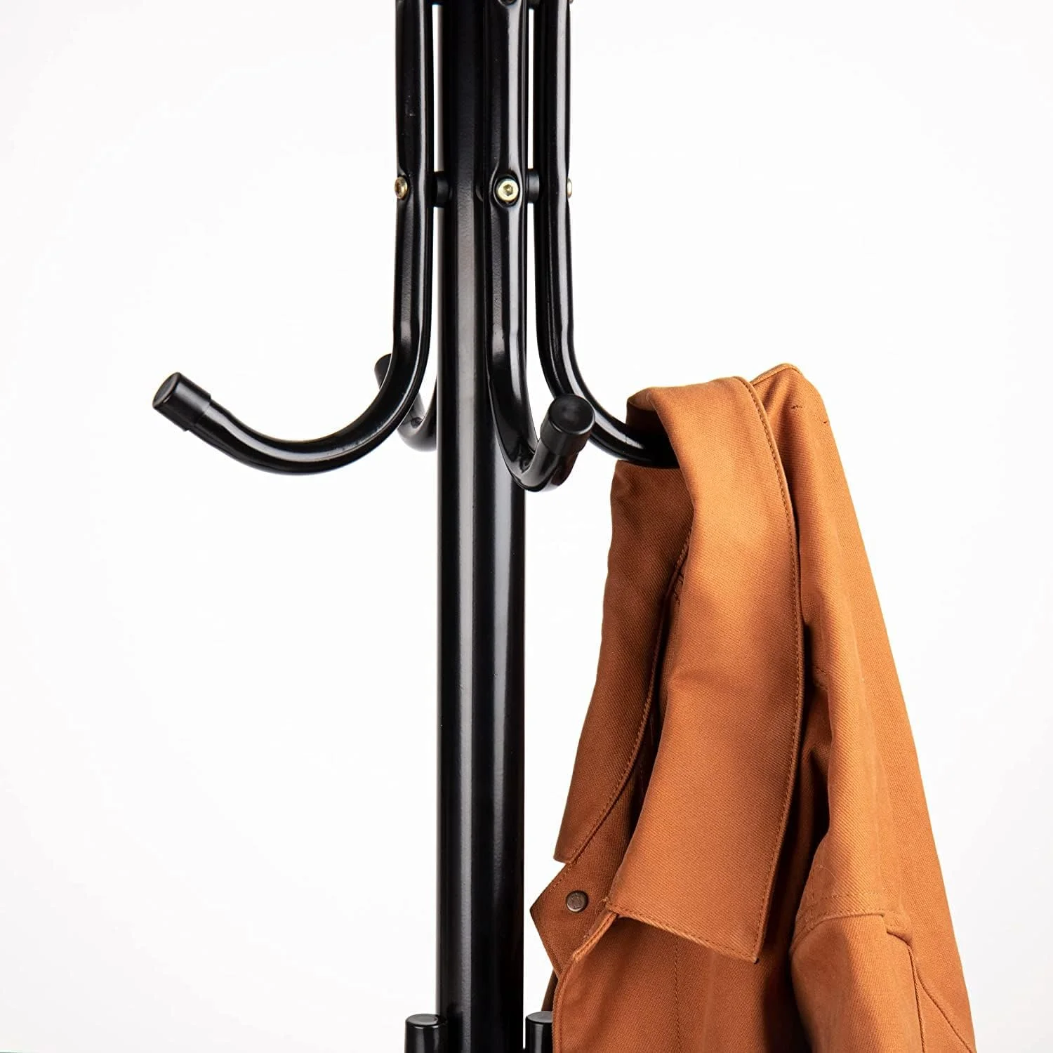 آویز لباس ایستاده فلزی Mind Reader مدل COATRACK11، دارای 11 قلاب برای آویزان کردن کت، کیف دستی، شال، جا چتری مدل NQ-30049