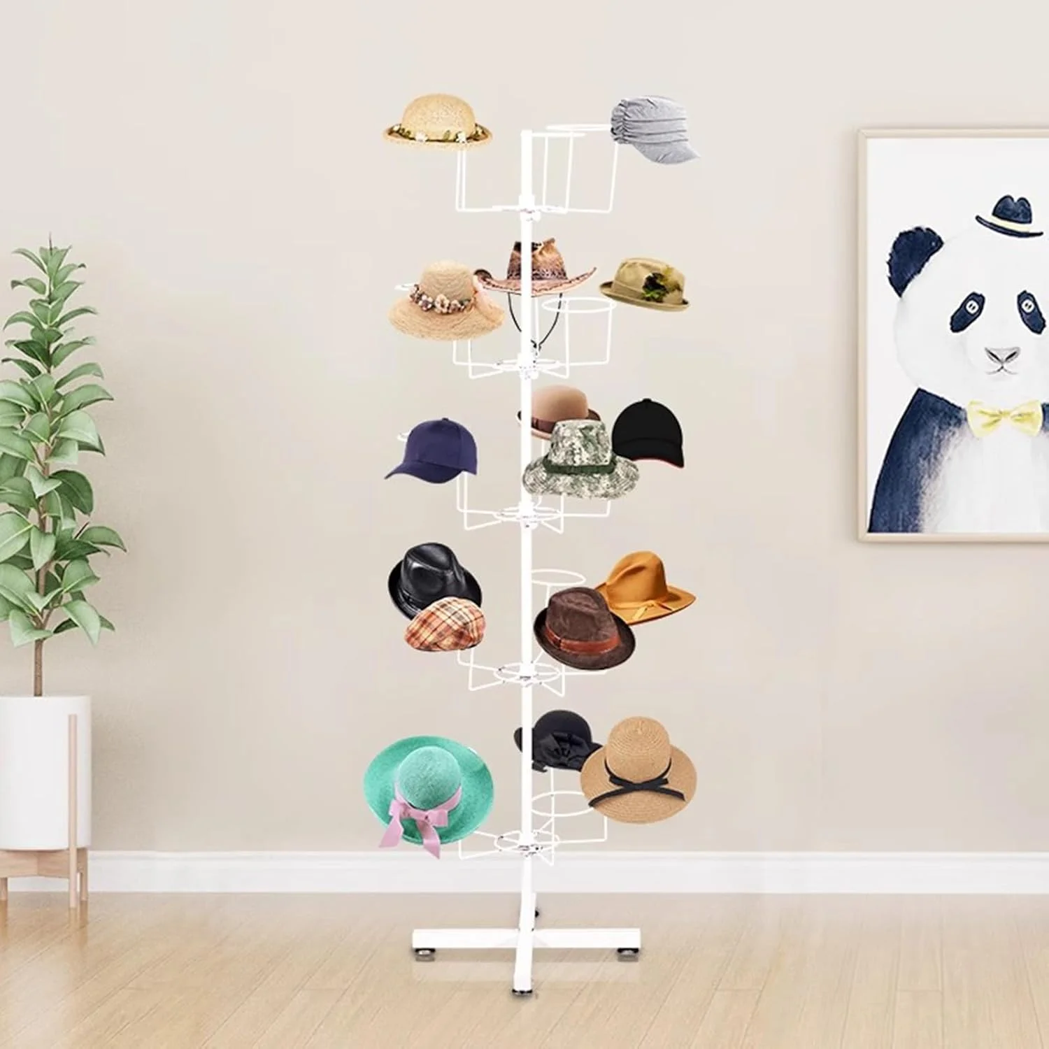 استند رومیزی کلاه، استند ویگ ایستاده، استند تجاری نگهداری کلاه، مناسب برای کلاه ها و ویگ ها