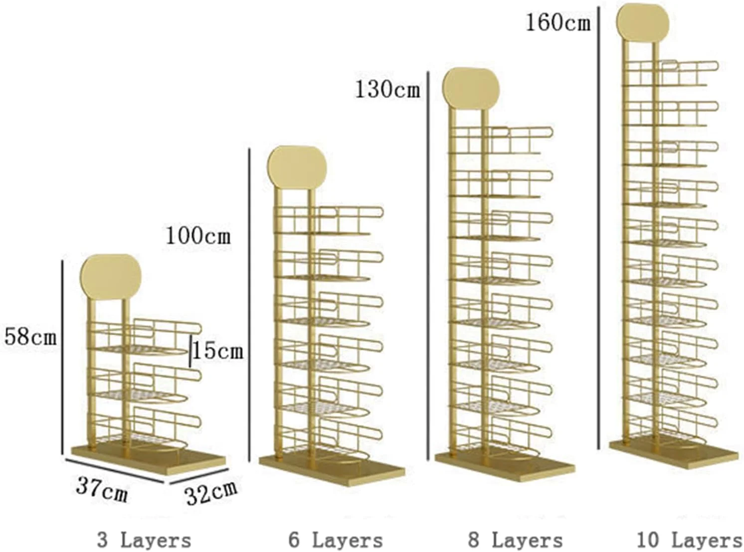 جالباسی کلاه، استند فلزی نمایش کلاه، آویز کلاه، سازمان دهنده کلاه، نگهدارنده کلاه ایستاده، قفسه فلزی زمینی برای کلاه - جالباسی کلاه عمودی