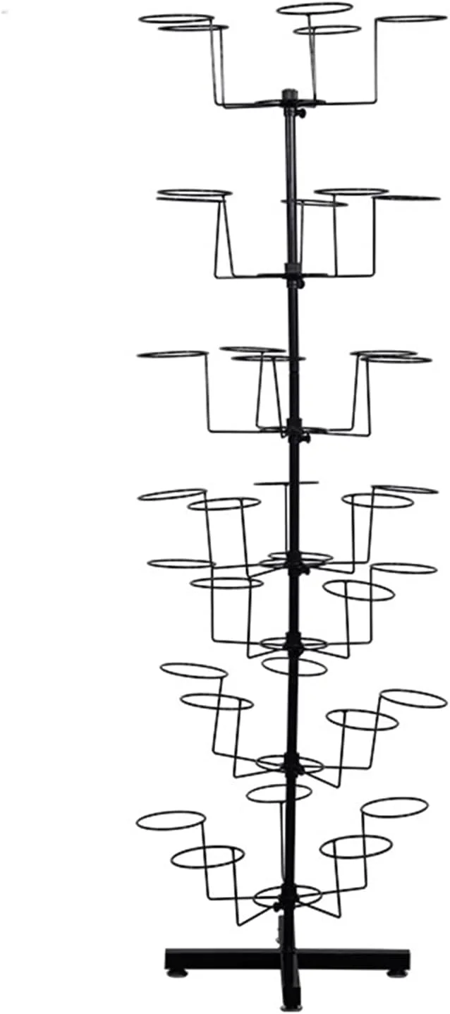 استند قفسه نمایش کلاه، نگهدارنده کلاه چند طبقه چرخشی متحرک، استند نمایش کلاه ایستاده، مناسب برای کلاه ها و کلاه گیس ها