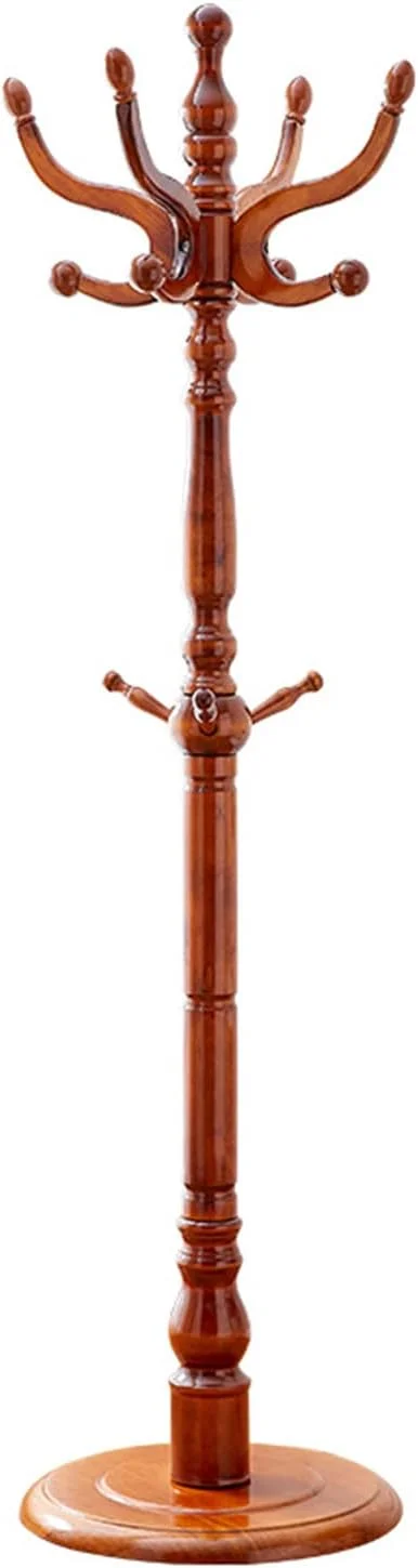 چوب لباسی ایستاده، جالباسی ورودی با 11 آویز، مونتاژ آسان، چوب لباسی چوبی محکم، پایه آزاد برای کت، کلاه، کیف دستی