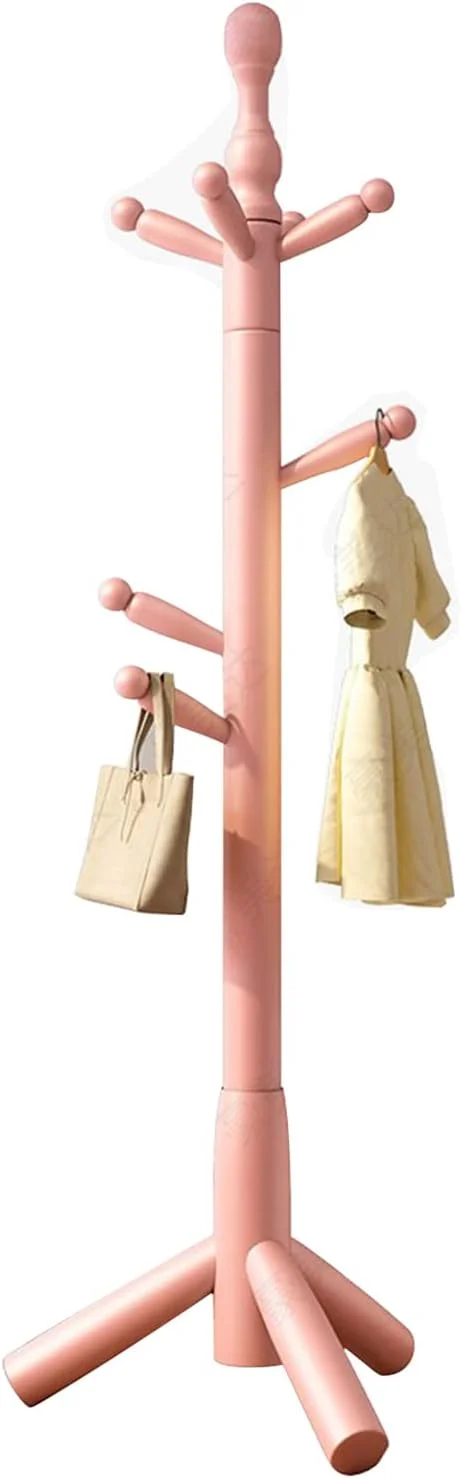 چوب لباسی ایستاده درختی چوبی با 8 آویز، مناسب برای منزل، اتاق خواب، اداره، راهرو، ورودی